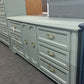 Broyhill teal long dresser
