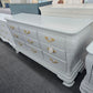 9 drawers carved gorgeous gray dresser
