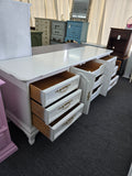 Solid Wood Lacquered white dresser