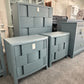 Dark blue layered pair of nightstands