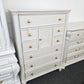 Cream tall 8 drawers 1 door chest