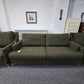 Olive green re upholstered sofa