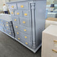 Gray lacquered 10 drawers chest