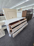 Rattan white dresser