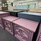 Purple vintage pair of nightstands
