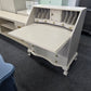 Antique beige secretary chest