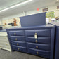 8 drawers navy blue dresser