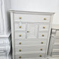 Cream tall 8 drawers 1 door chest