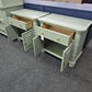 Havertys green bamboo nightstands set
