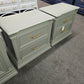 Bassett vintage green gray pair of nightstands