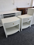 Alabaster pair of nightstands