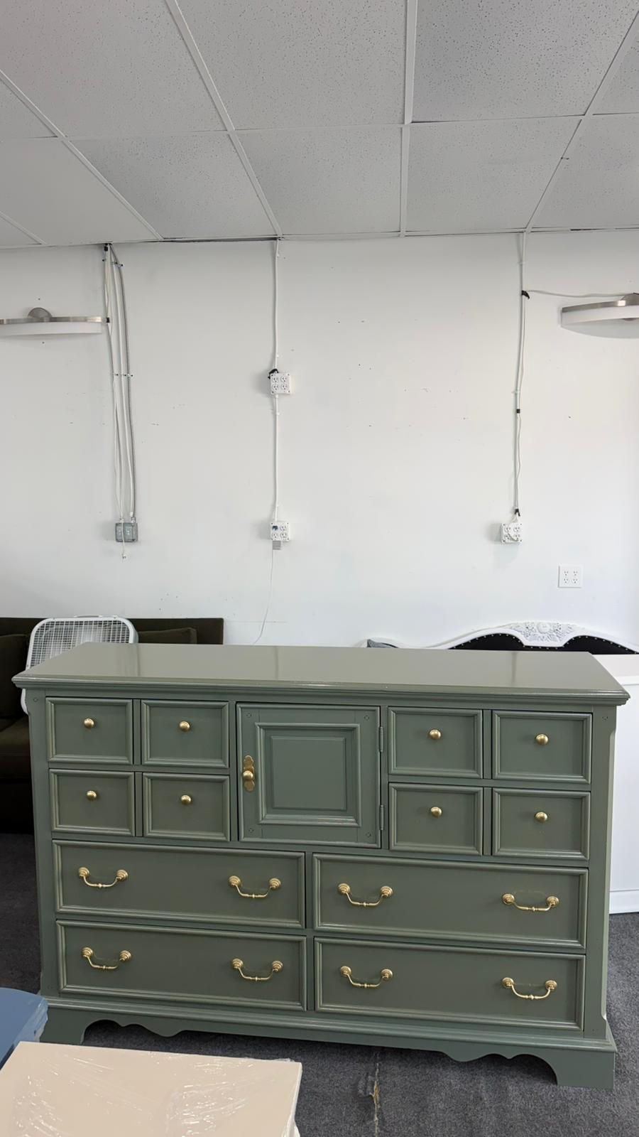 Liberty olive green lacquered chest