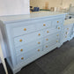 Blue dresser hexagonal knobs