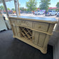Tropical bamboo beige bar cabinet