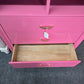 Super cute pink lacquered 3 drawers dresser