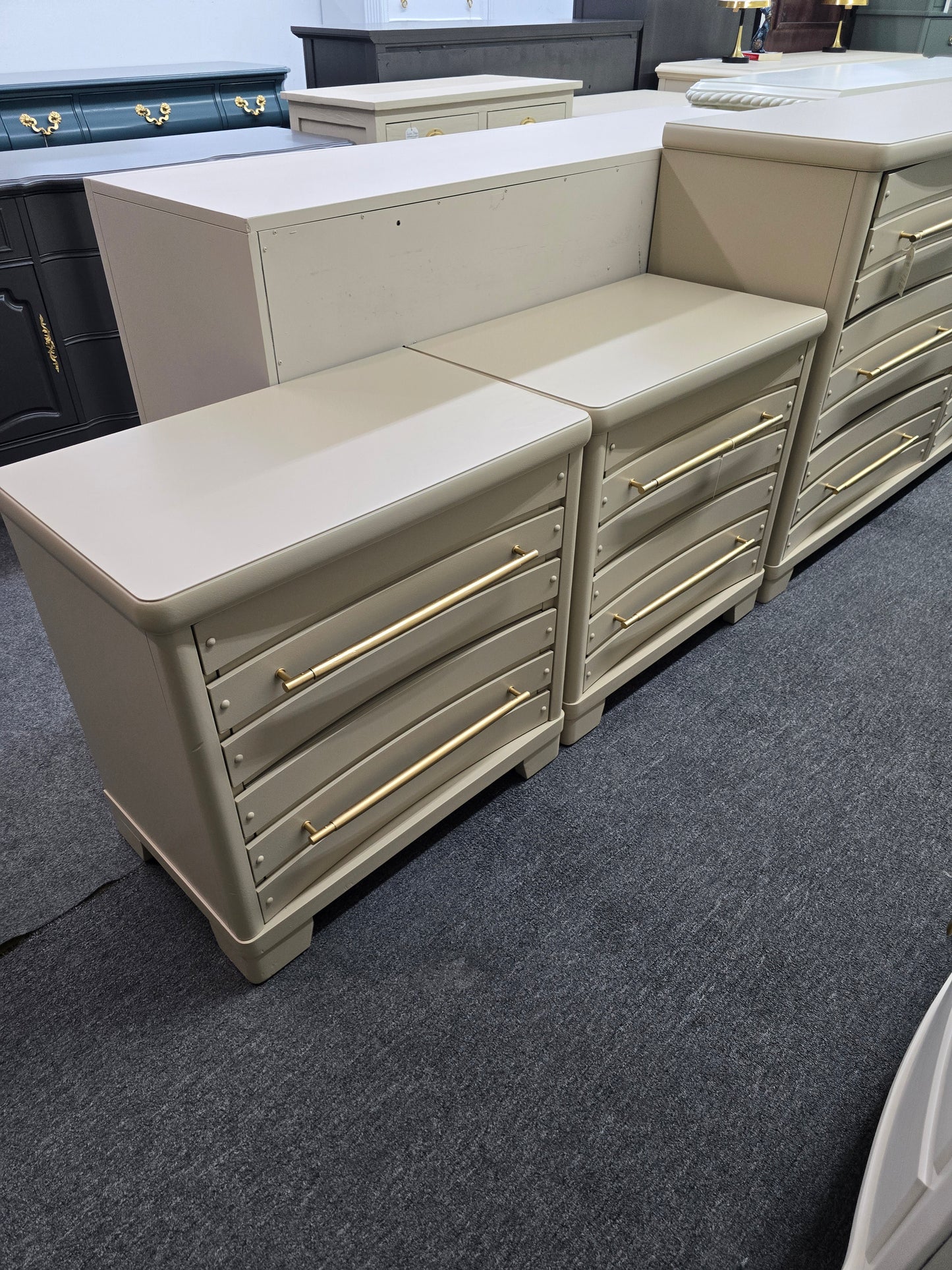 Gorgeous Pair of beige nightstands