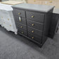 Antique solid wood graphite dresser