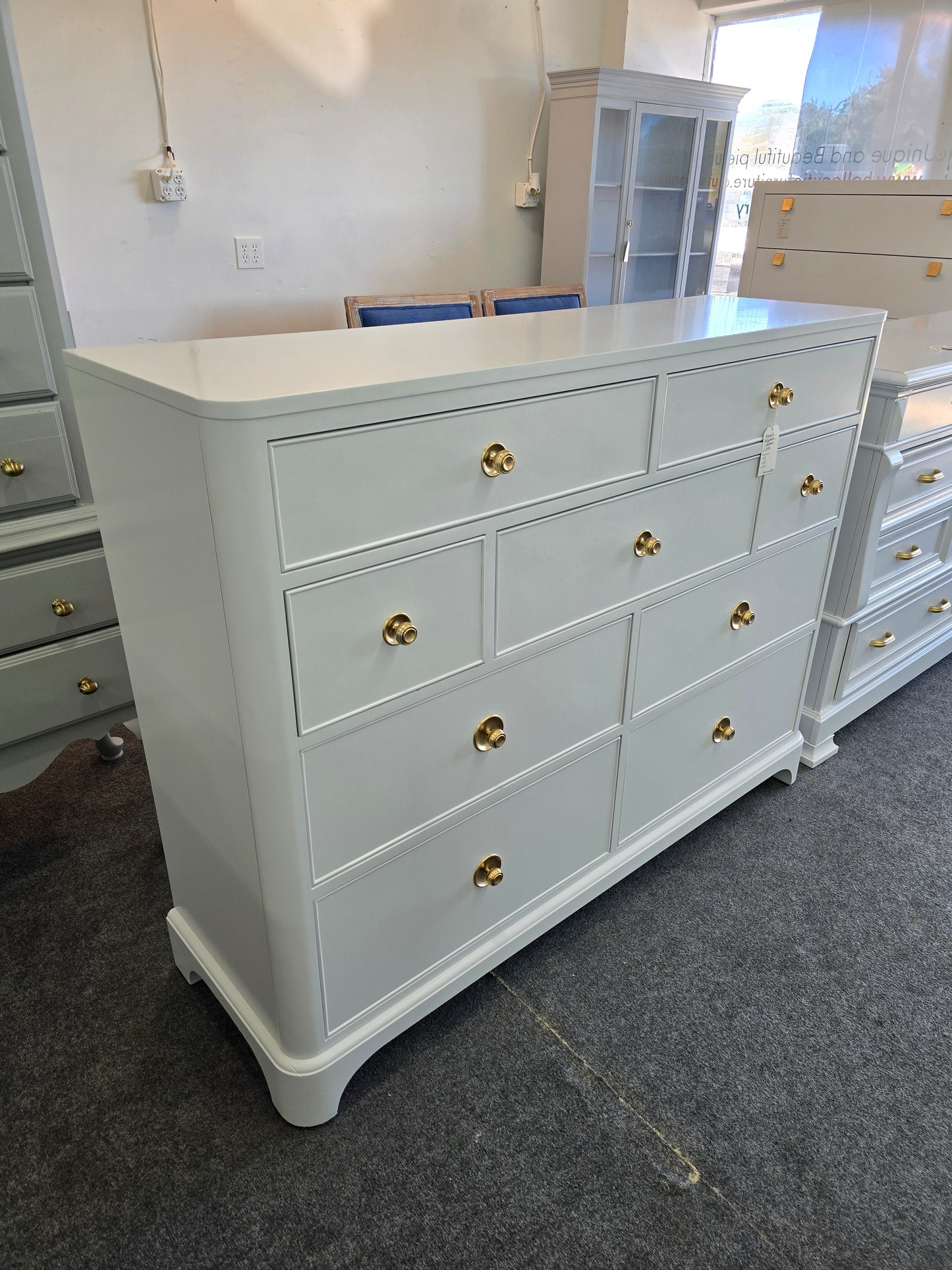 Bassett lacquered icy colored dresser
