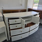 Alabaster 8 drawers 2 doors dresser