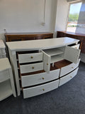 Alabaster 8 drawers 2 doors dresser