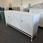 Gorgeous white lacquered 4 doors cabinet