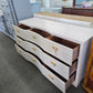 Pale pink 9 drawers dresser