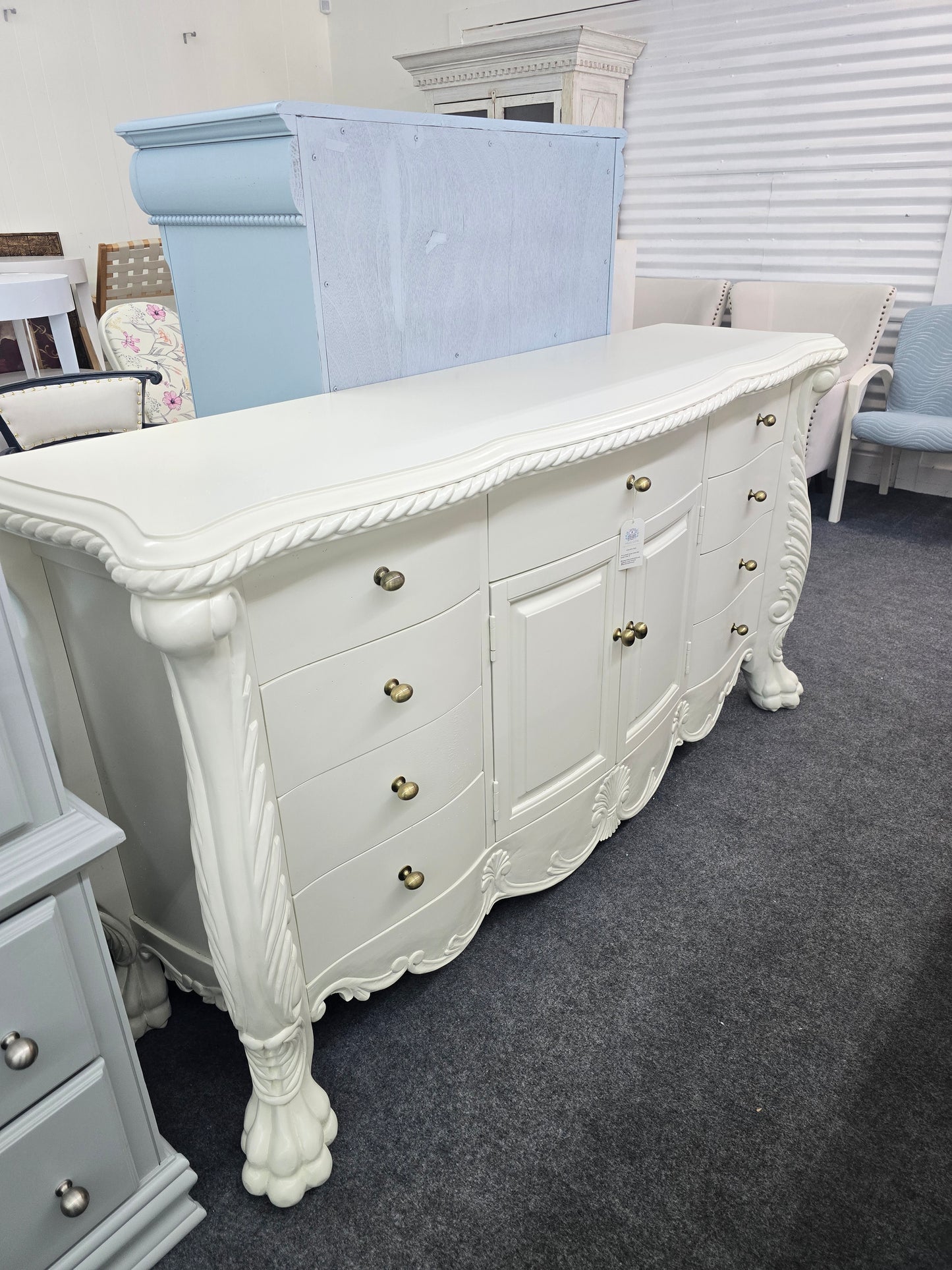 Gorgeous cream solid wood dresser
