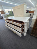 Rattan white dresser