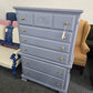 Solid wood vintage blue chest