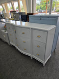 Light blue Lacquered 9 drawers dresser
