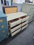 Solid wood Young Hinkle creamy dresser