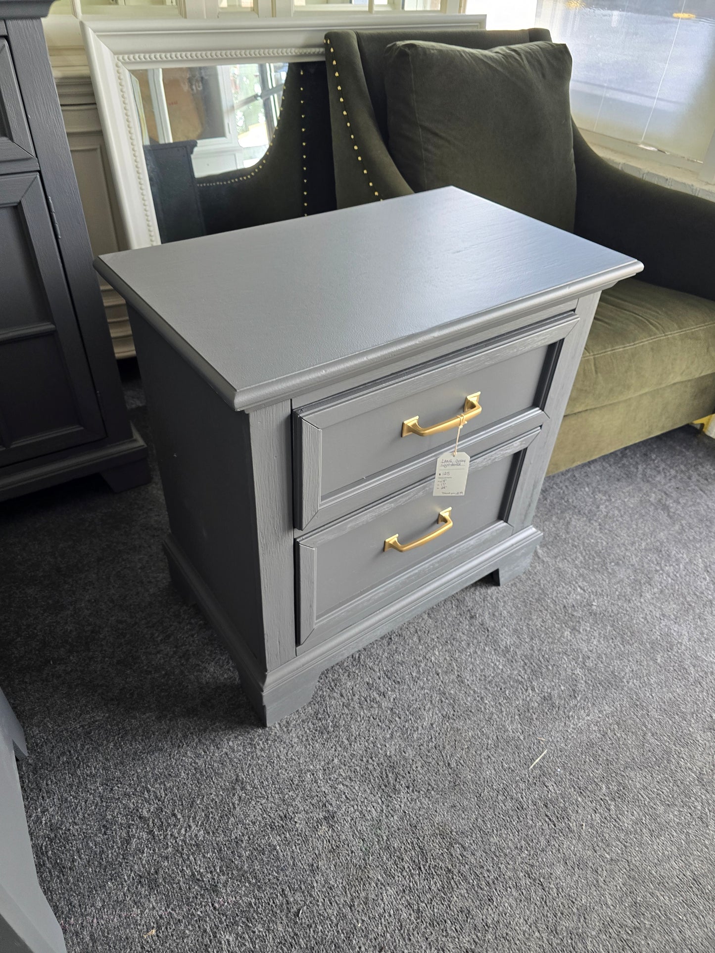 LANE dark gray nightstand