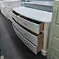Gorgeous white bowfront 6 drawers dresser