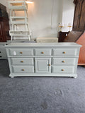 Rare gray 9 drawers dresser