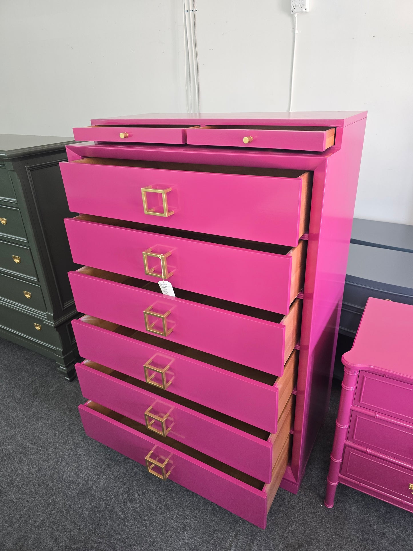 Hot pink gorgeous Michael Weiss tall chest