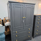 Graphite tall armoire
