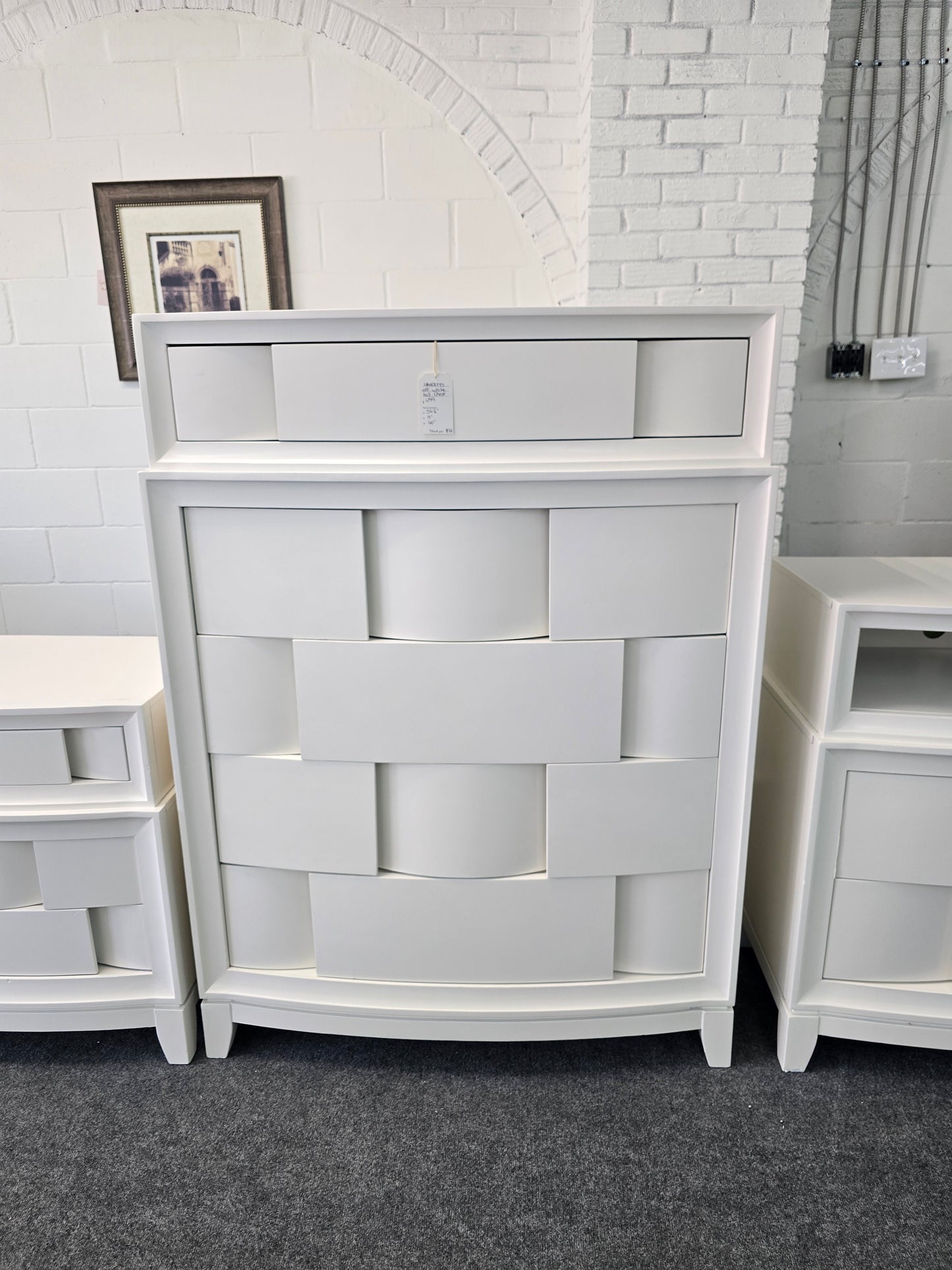 Havertys off white tall chest