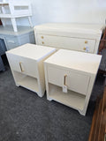 Set of 2 cream end tables