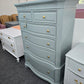 Broyhill teal tall chest