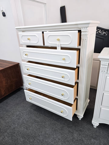 Alabaster solid wood 6 drawers chest