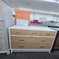 Smartstuff white lacquered dresser and natural wood drawers