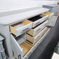 8 drawers 2 doors light gray dresser