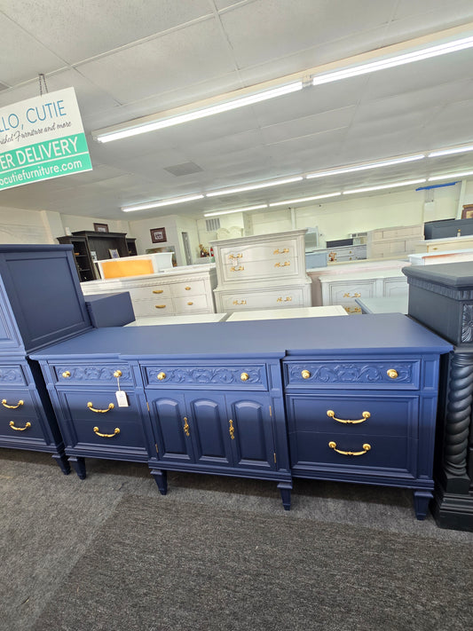 Thomasville navy blue Regency dresser
