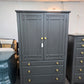 Graphite tall armoire
