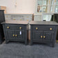 Graphite pair of nightstands