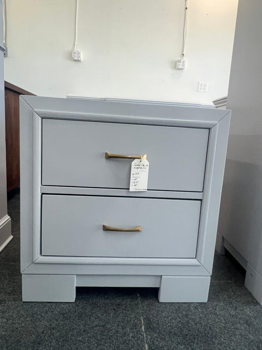 Gray lacquer nightstand