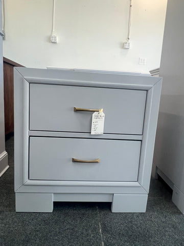 Gray lacquer nightstand