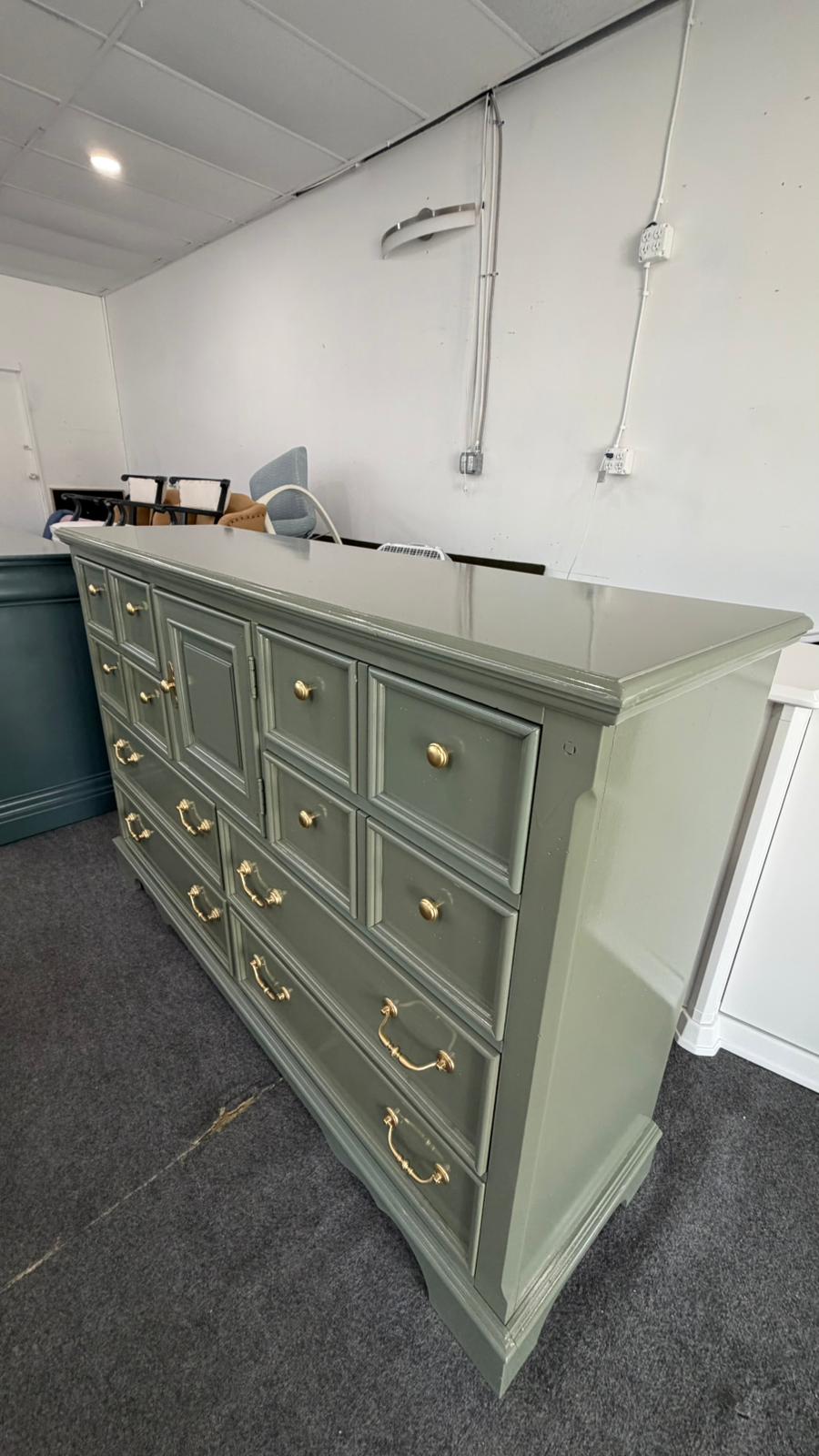 Liberty olive green lacquered chest
