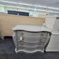 Light gray carved chest / file cabinet