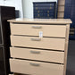 5 drawers modern beige lacquered chest